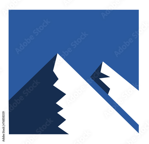 Mountain rectangle sign vector