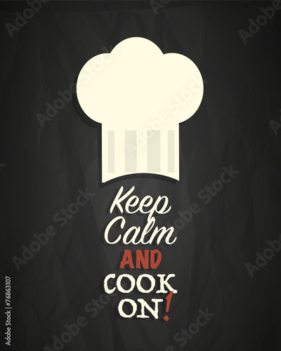 Keep calm and cook on poster