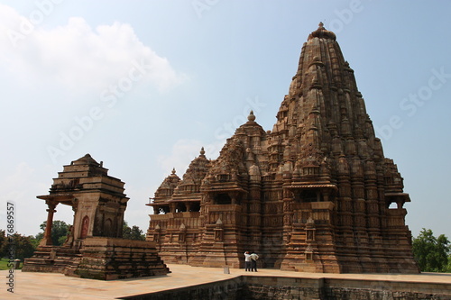 Khajuraho temples and their erotic sculptures  India