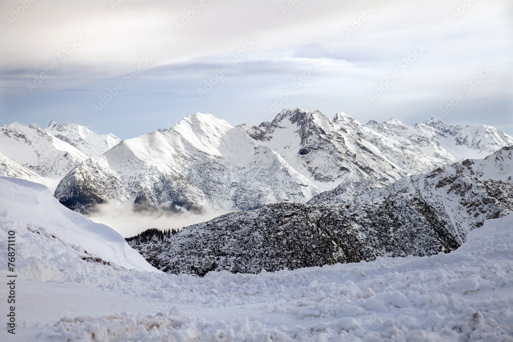 Panoramic view of Austrian Alps from Seefelder Joch, 2 064 m