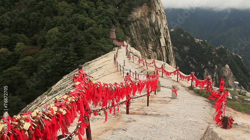 Way to the highest peak of Huashan mountains.