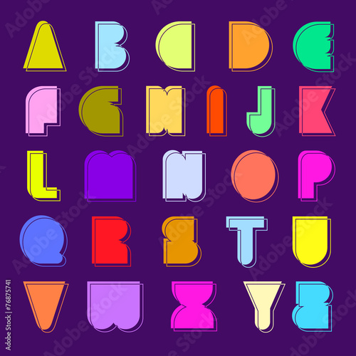 Set of alphabet.