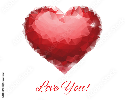 Red Heart With Sign Love You