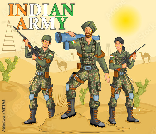 Indian army showing victory of India