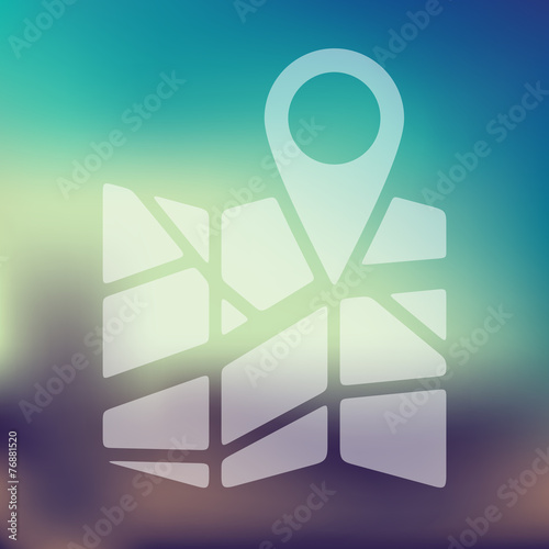 navigator icon on blurred background