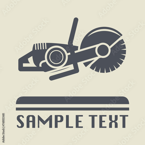 Saw tool icon or sign, vector