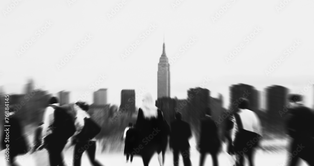 Commuter Buiness People Corporate Cityscape Walking Concept