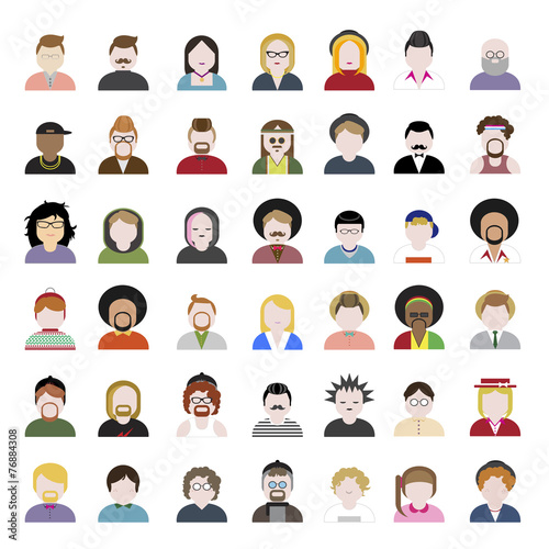 People Diversity Portrait Design Avatar Vector Concept