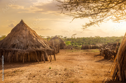 Obraz na płótnie Hamer village near Turmi, Ethiopia
