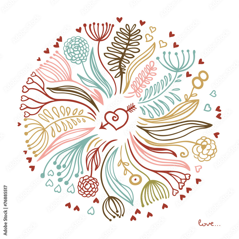 Obraz premium floral design, love