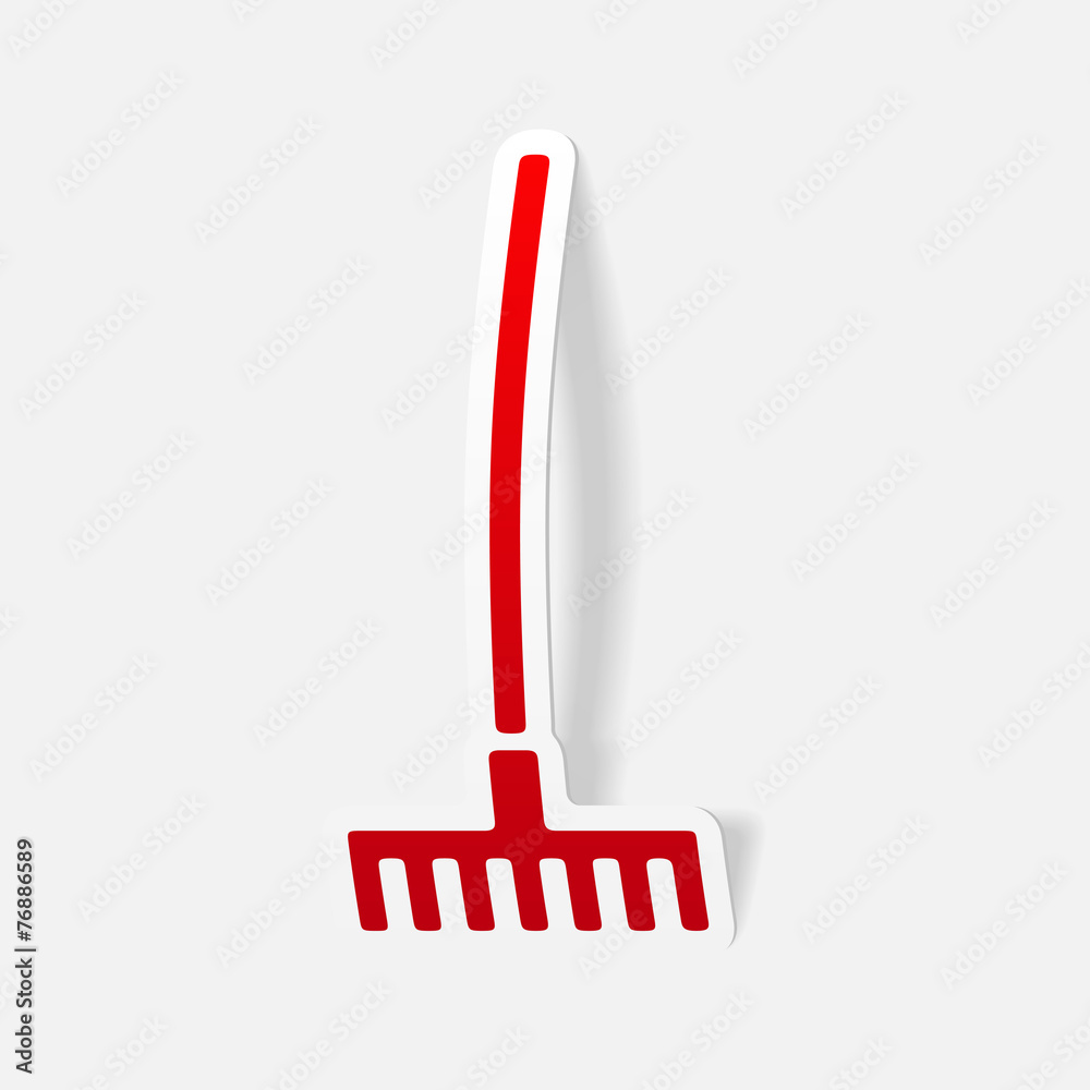 realistic design element: rake realistic design element: rake
