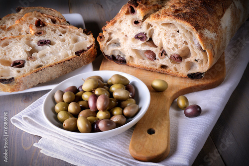 Canvastavla Pane alle olive taggiasche