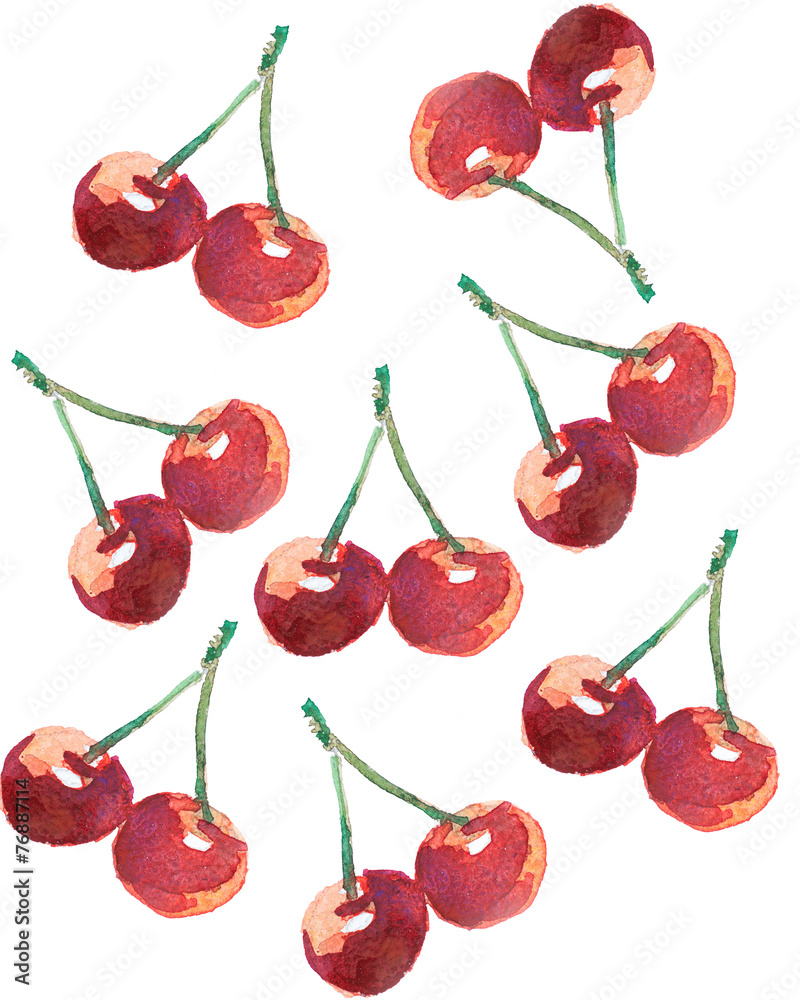 Obraz premium the cherry drawind for background