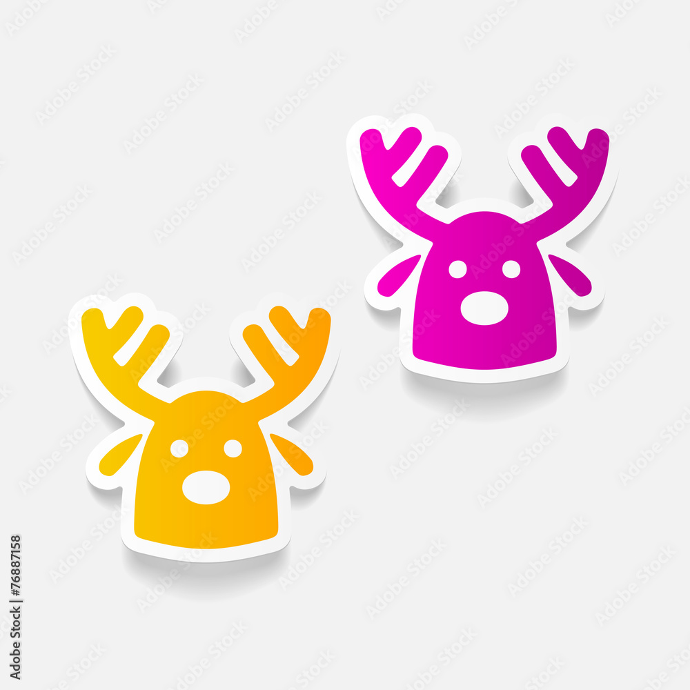 realistic design element: christmas deer realistic design element: christmas deer