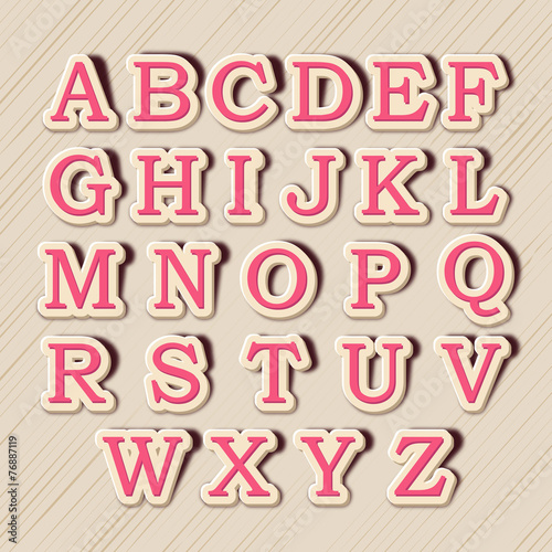 Set of English alphabets in capital letter.