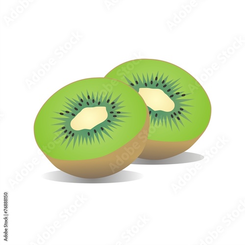Kiwi partido a la mitad