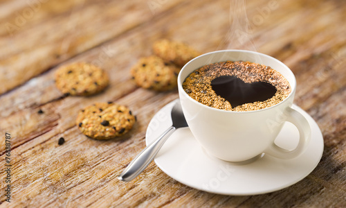 cup of coffee with heart