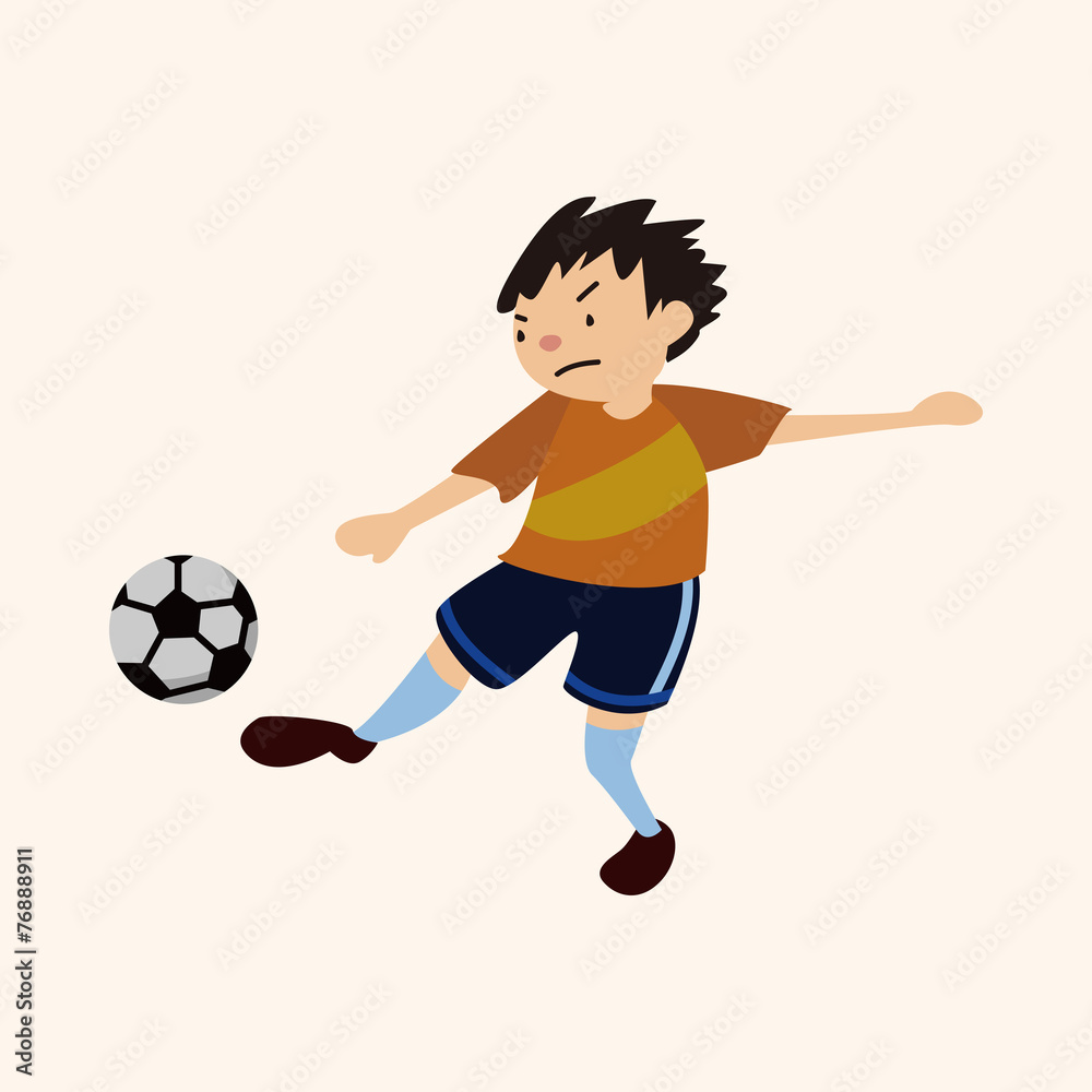 sport soccer athlete flat icon elements background,eps10