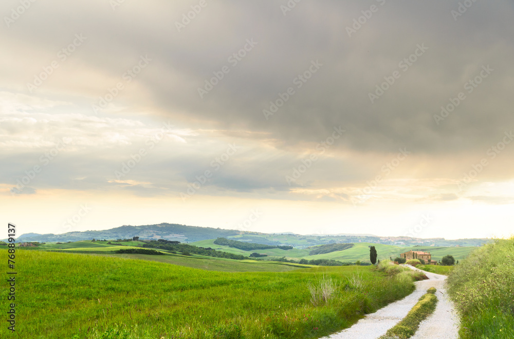 Fototapeta premium sunset Tuscany