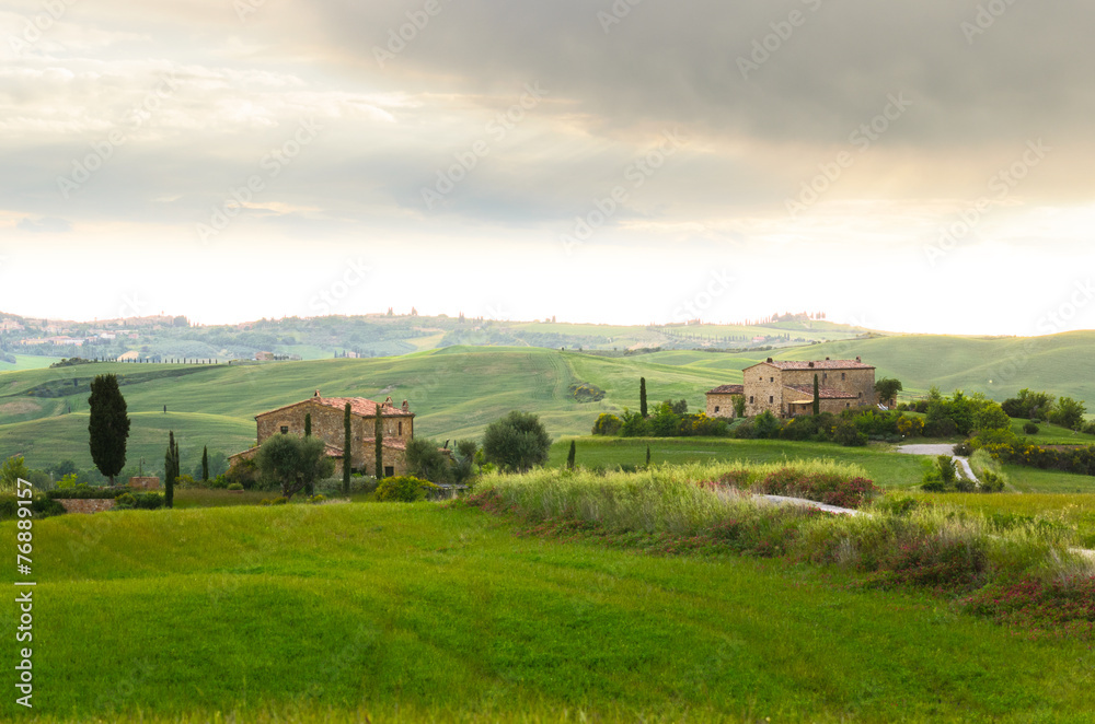 Naklejka premium sunset Tuscany