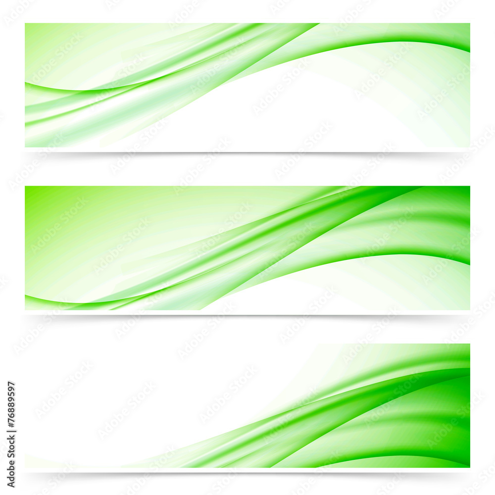 Modern abstract swoosh line header set Modern abstract swoosh line header set