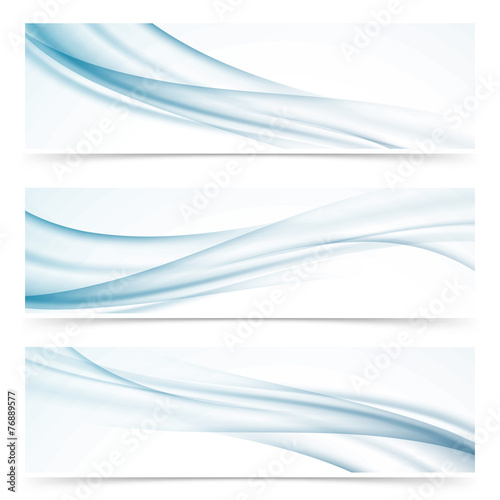 Modern abstract smoke swoosh line header collection