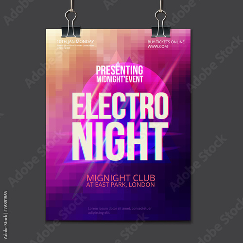 Abstract  Brochure design vector template club flyer