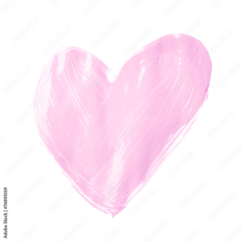 Heart shape drawn with oil paint Heart shape drawn with oil paint