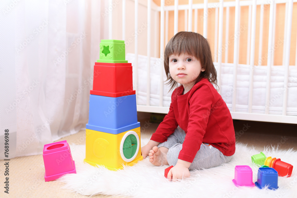 2 years boy playing with educational toy at home 2 years boy playing with educational toy at home