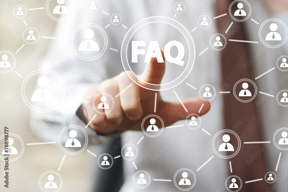 Business button FAQ sign connection web communication Business button FAQ sign connection web communication