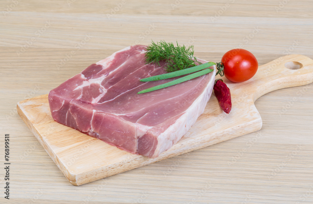 Raw pork meat