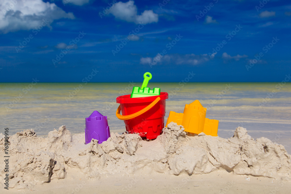 kids toys on sand beach kids toys on sand beach