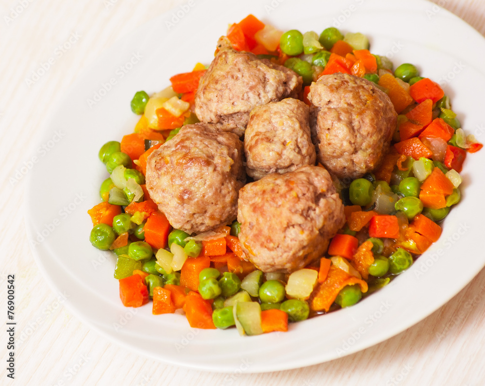 meatballs with vegetables meatballs with vegetables