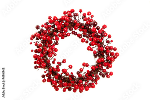 Christmas wreath isolated on the white background