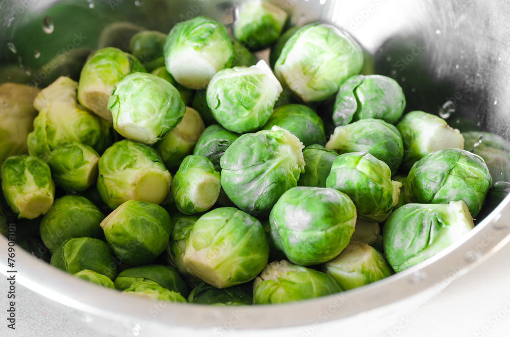 Fresh brussels sprout in the bowl Fresh brussels sprout in the bowl