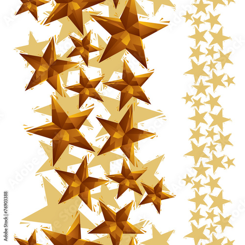 Stars seamless pattern, vertical composition, geometric contempo