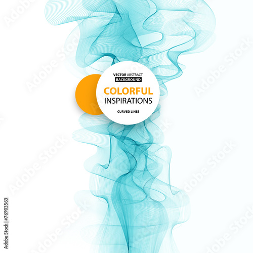 Abstract smoky waves  background. Template brochure design