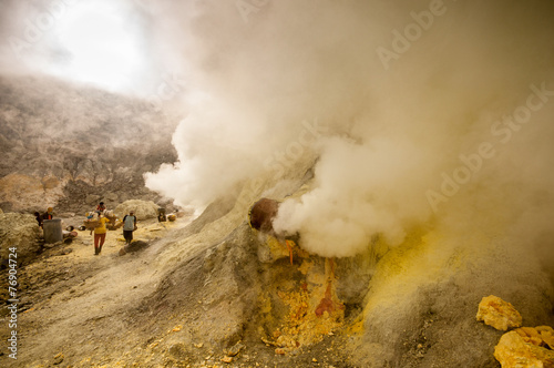 sulfur at Kawah Ijen