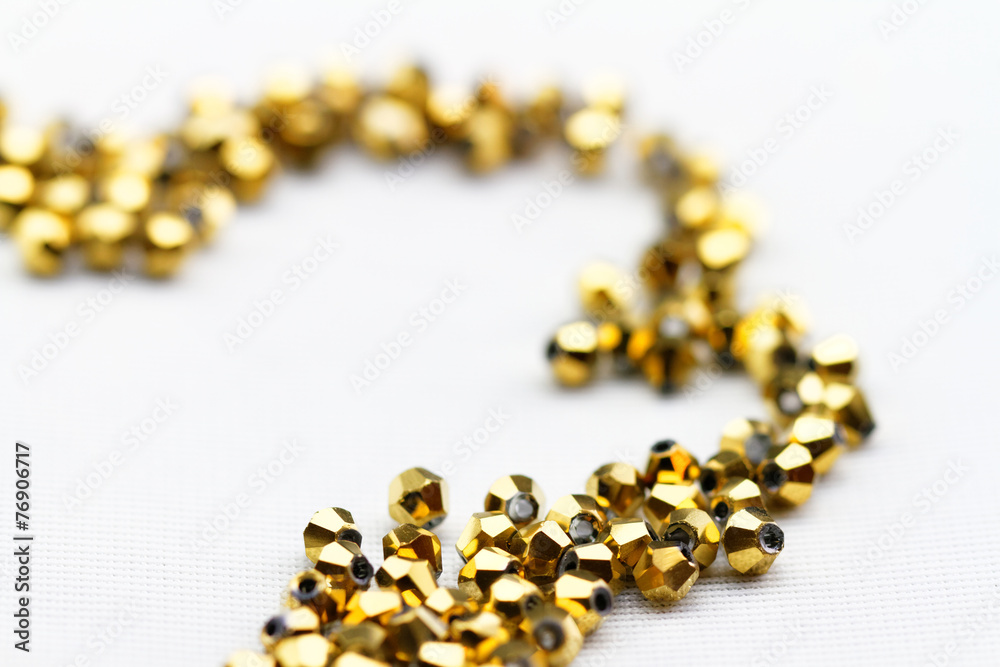 Golden glass beads Golden glass beads