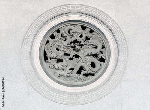 stone dragon with cloud  chinese style