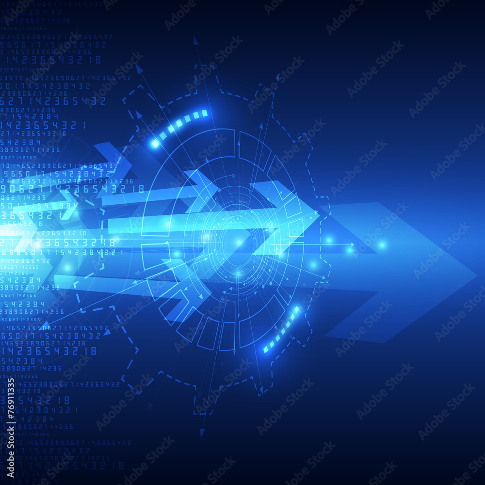 Obraz premium Abstract global future technology background, vector