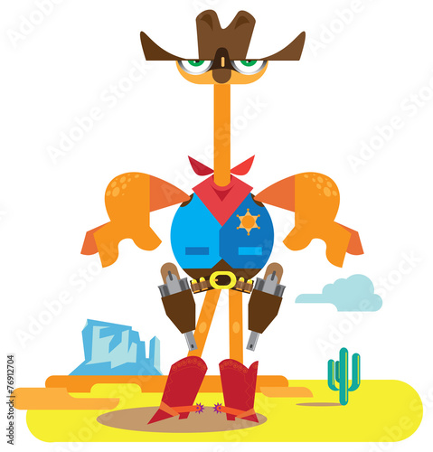 cowboy.ostrich