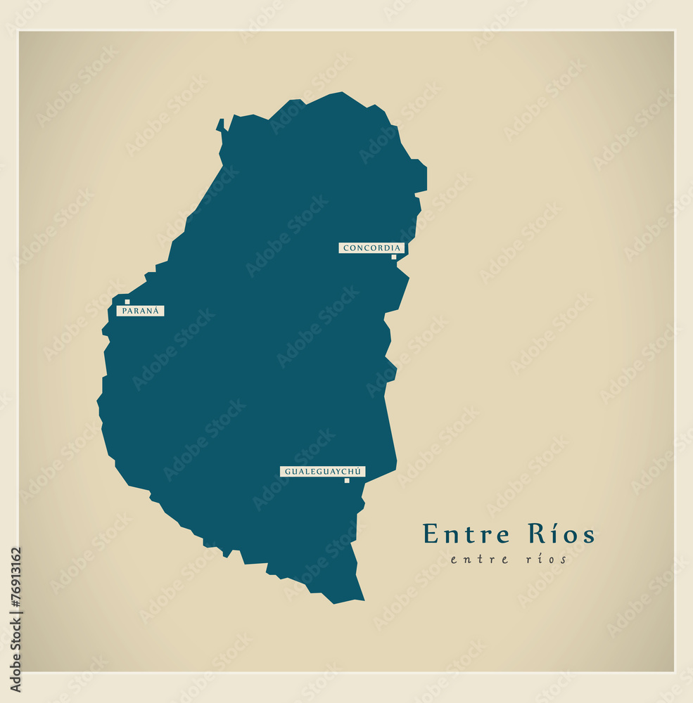 Modern Map - Entre Rios AR