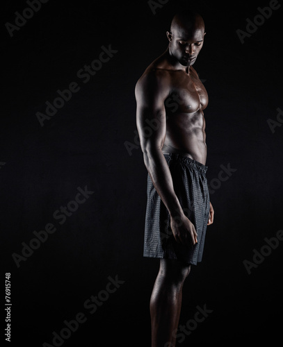 Bodybuilder with muscular physique