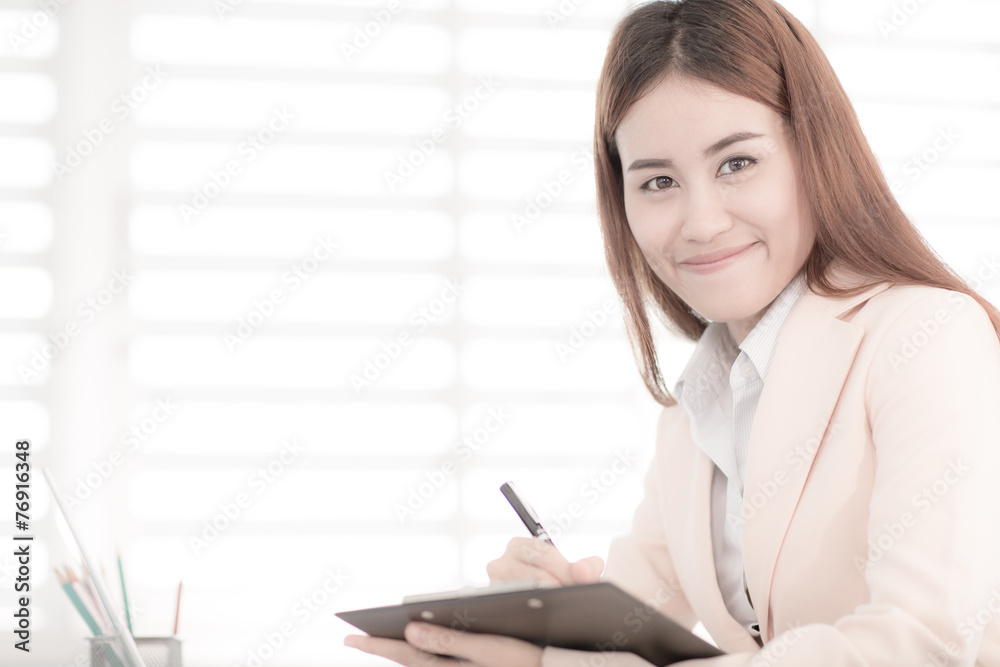 young asian businesswoman working in office young asian businesswoman working in office