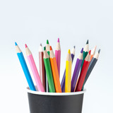 colored pencils Selective focus