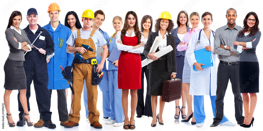 Fototapeta premium Group of workers people.