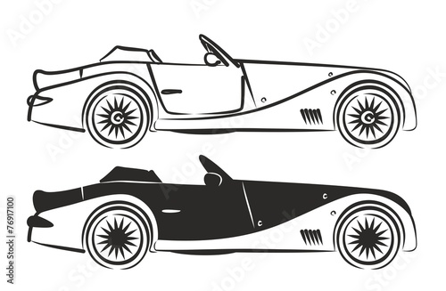 Retro car logo