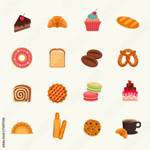 Bakery icon set