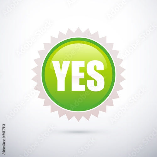green sticker YES